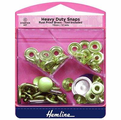 H405S.G Heavy Duty Snaps: Gold: 15mm 